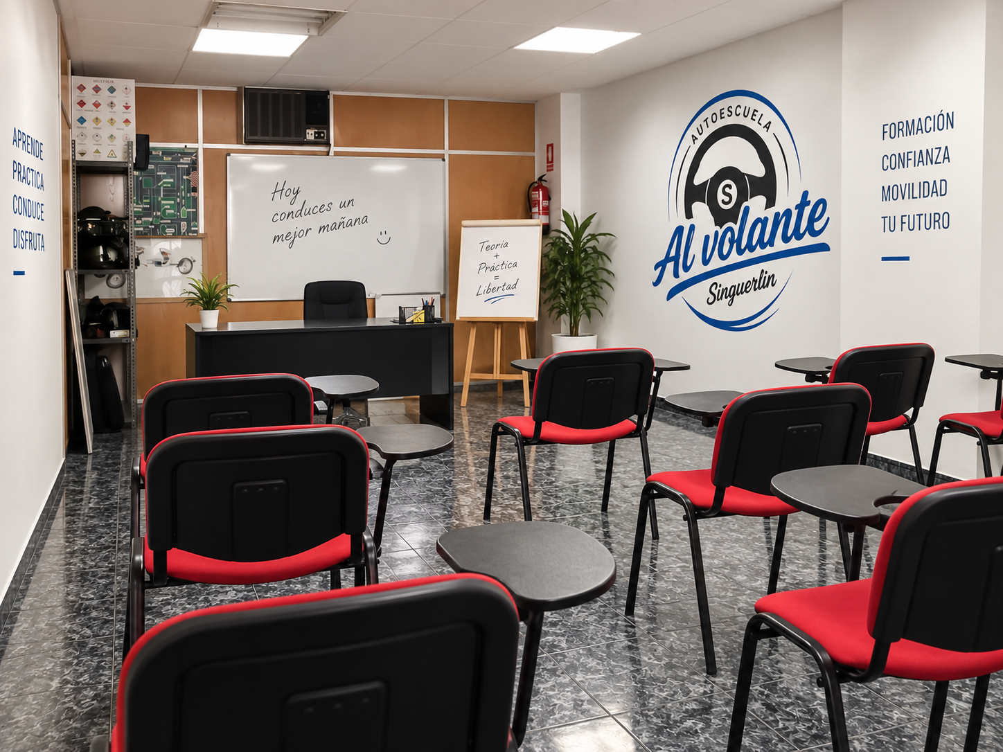 Aula de Autoescuela Al Volante en Viladecans.